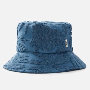 Nwt Rip Curl Sun Rays Terry Bucket Hat Turquoise Blue S